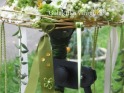 Fm keretes szalaggal dekorlt menyasszonyi csokor